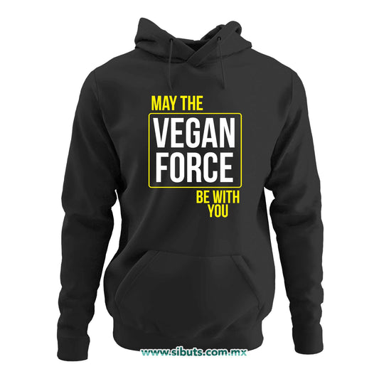 Sudadera Mujer Gorro May The Vegan Force Be With You Vegano