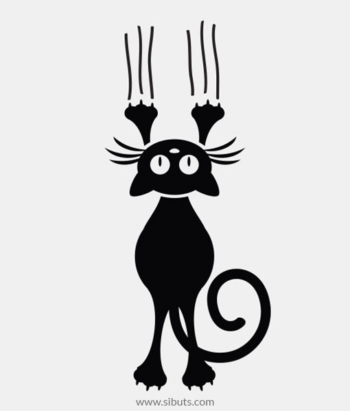 Vinilo Autoadherible de Gato en Baño