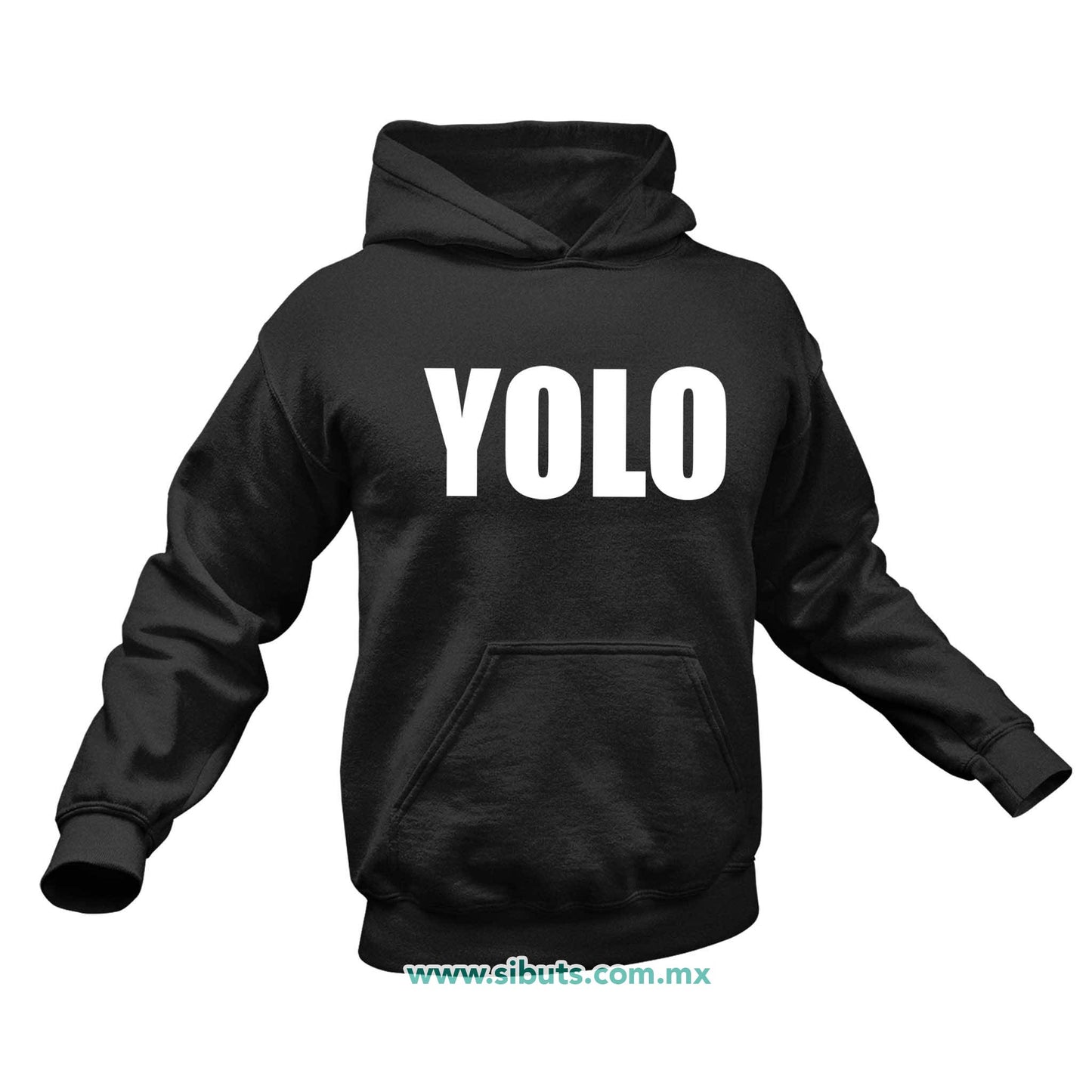 Sudadera Hombre Gorro Frase Yolo