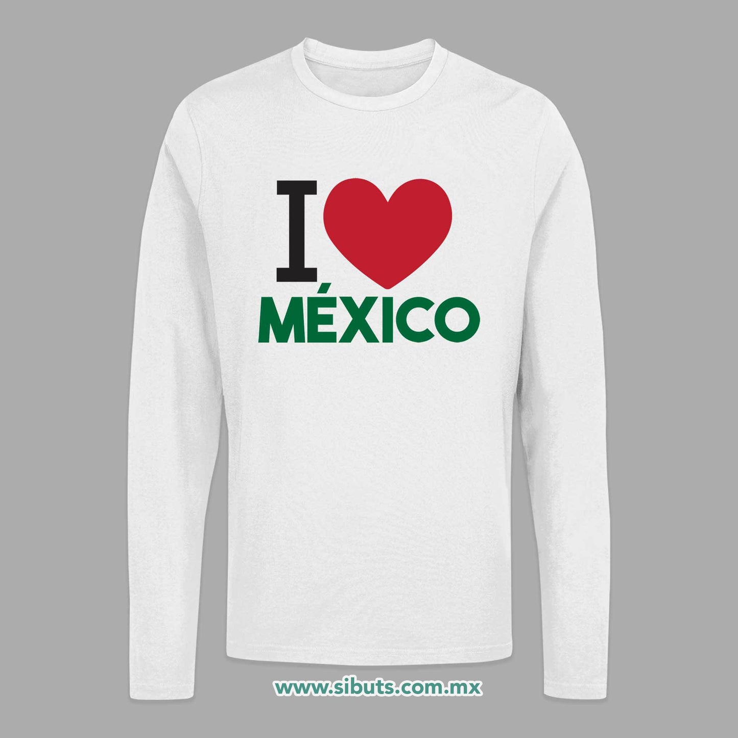 Playera Hombre Manga Larga I Love México