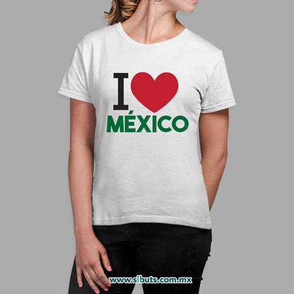 Playera Mujer I Love México