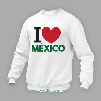Sudadera Hombre Cuello Redondo I Love México