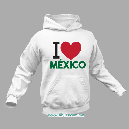 Sudadera Hombre Gorro I Love México