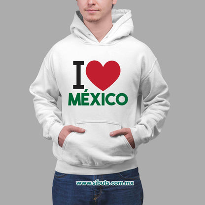 Sudadera Hombre Gorro I Love México