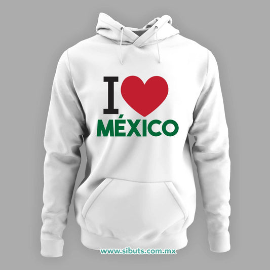 Sudadera Mujer Gorro I Love México