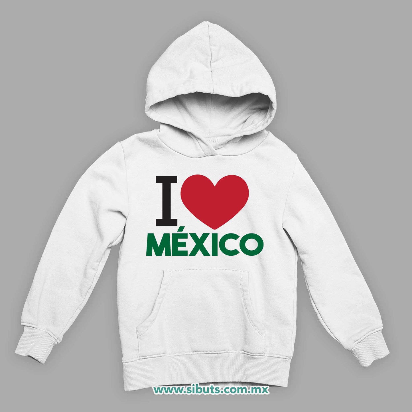 Sudadera Niño Gorro I Love México