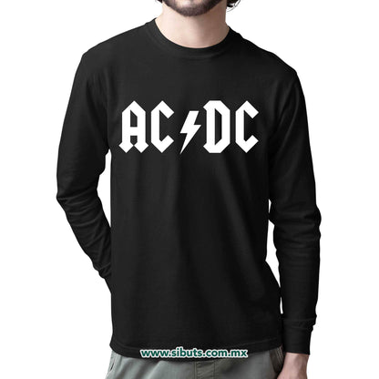 Playera Hombre Manga Larga AC DC