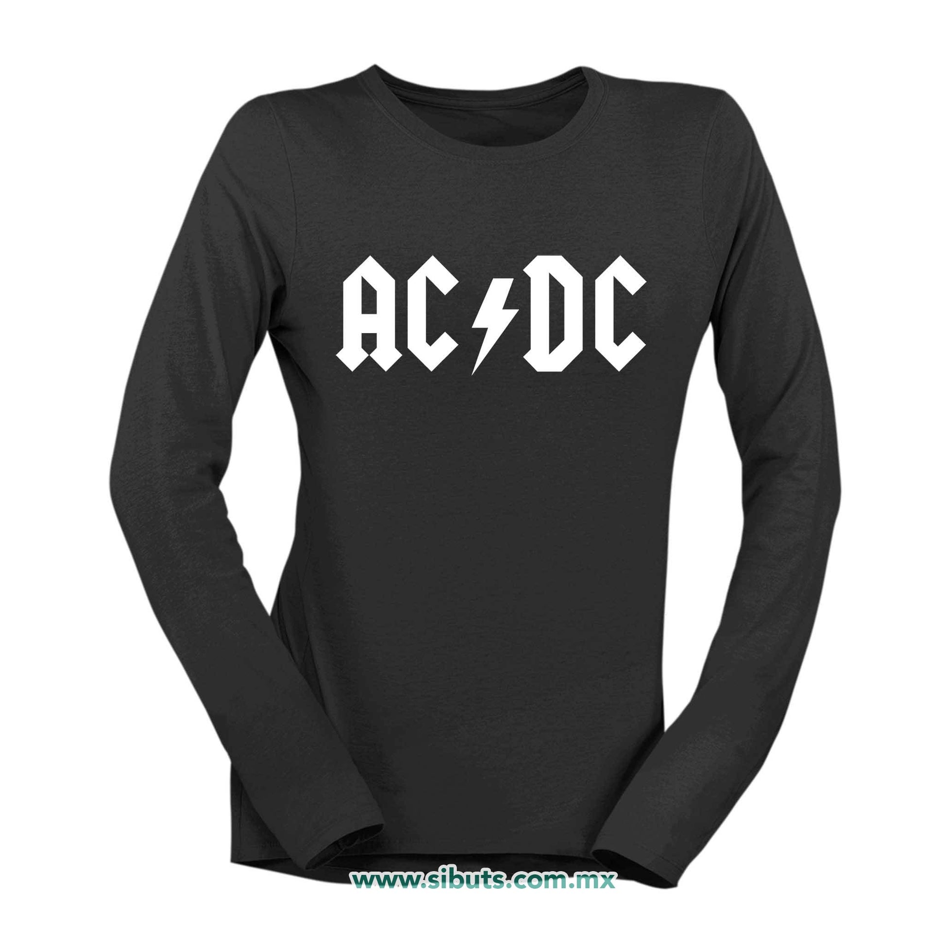 Playera Mujer Manga Larga AC DC
