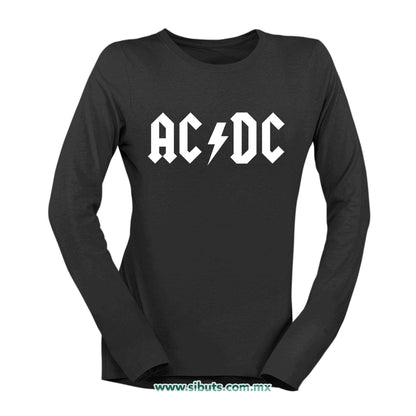 Playera Mujer Manga Larga AC DC
