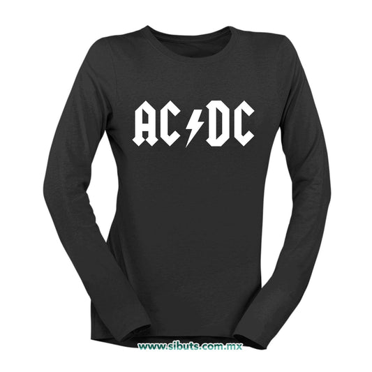 Playera Mujer Manga Larga AC DC