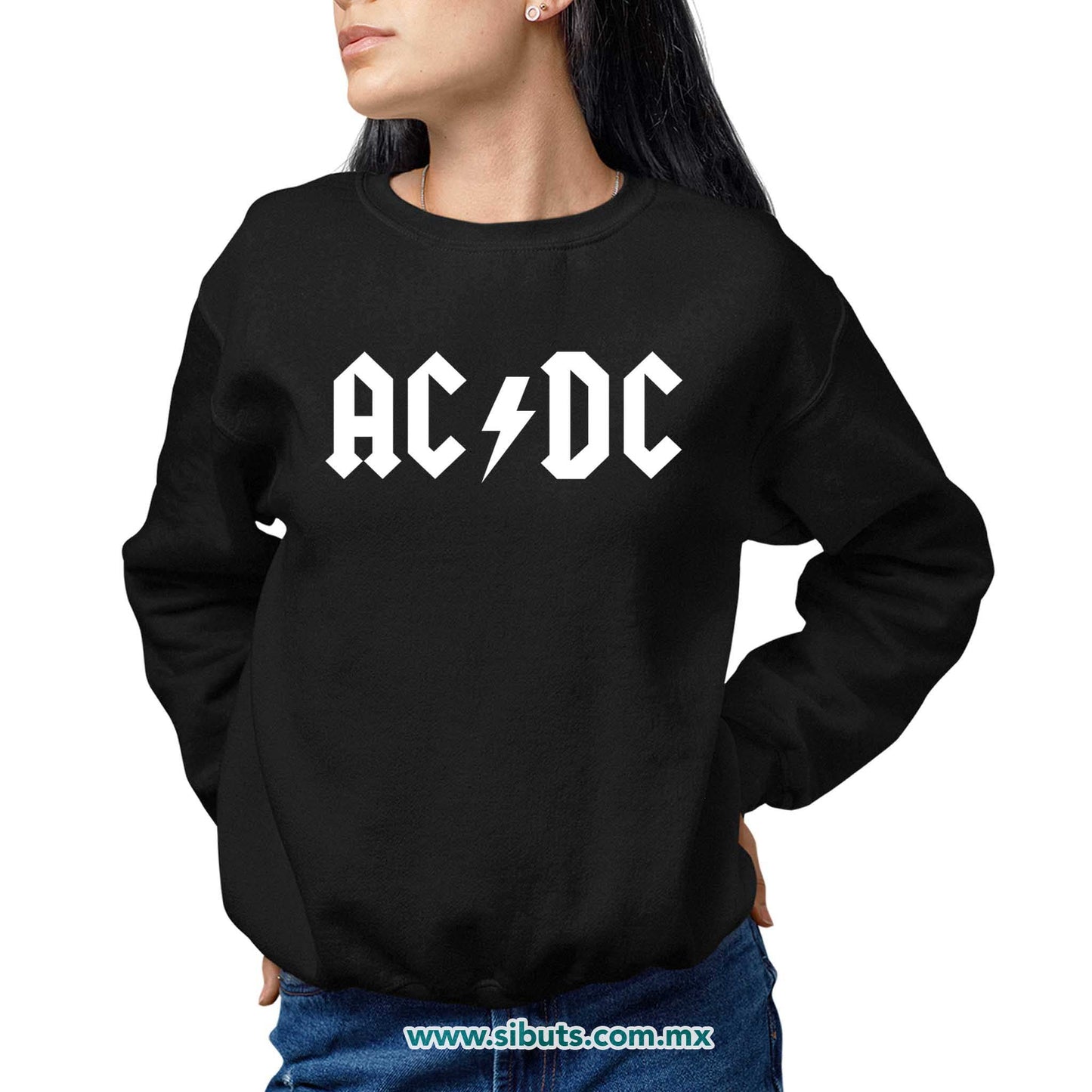 Sudadera Mujer Cuello Redondo AC DC