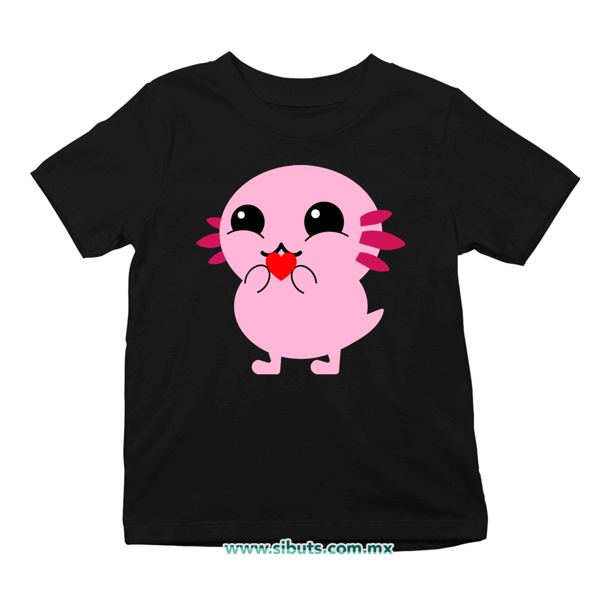 Playera Niña Ajolote con Corazón