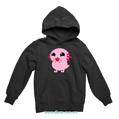 Sudadera Niña Gorro Ajolote con Corazón