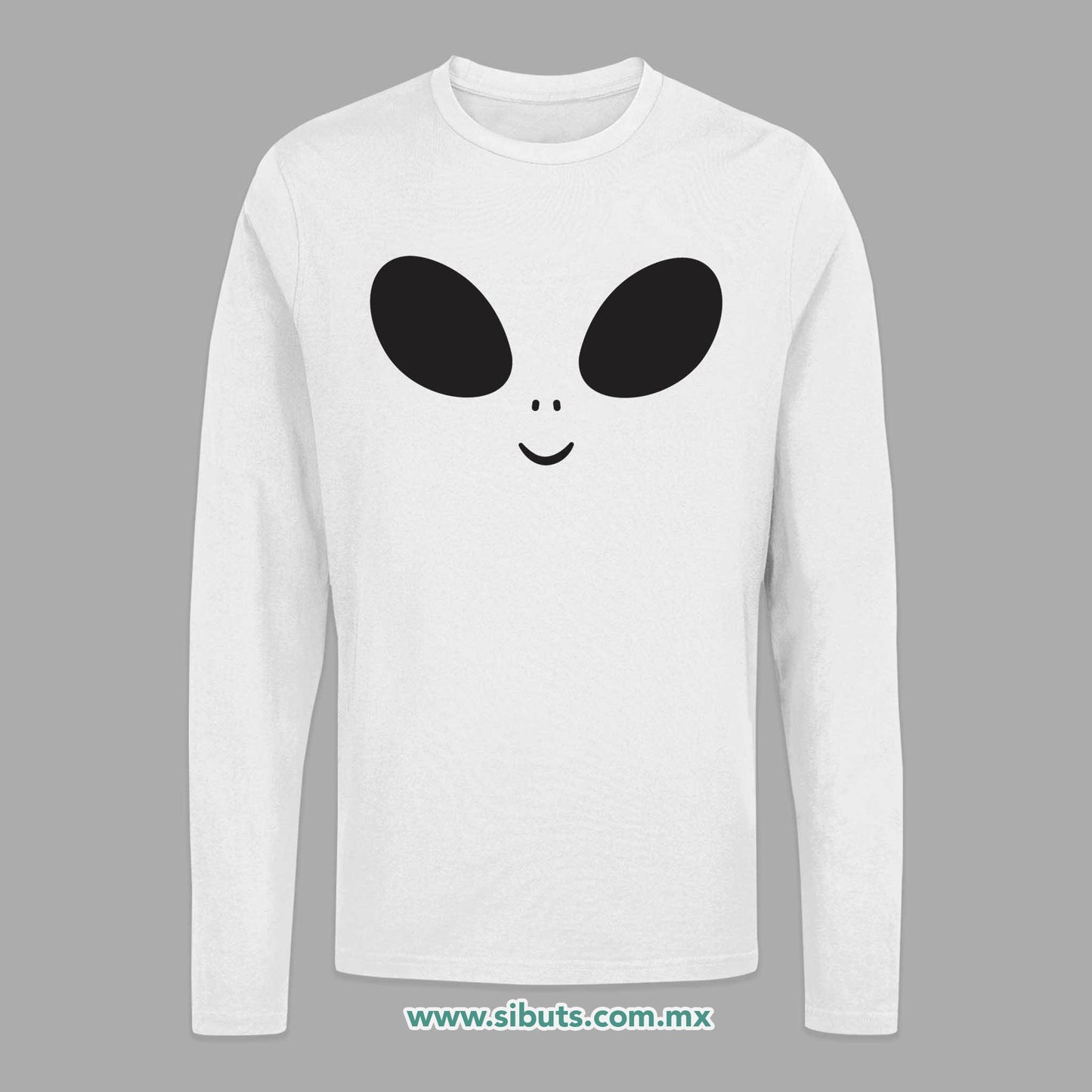 Playera Hombre Manga Larga Happy Alien