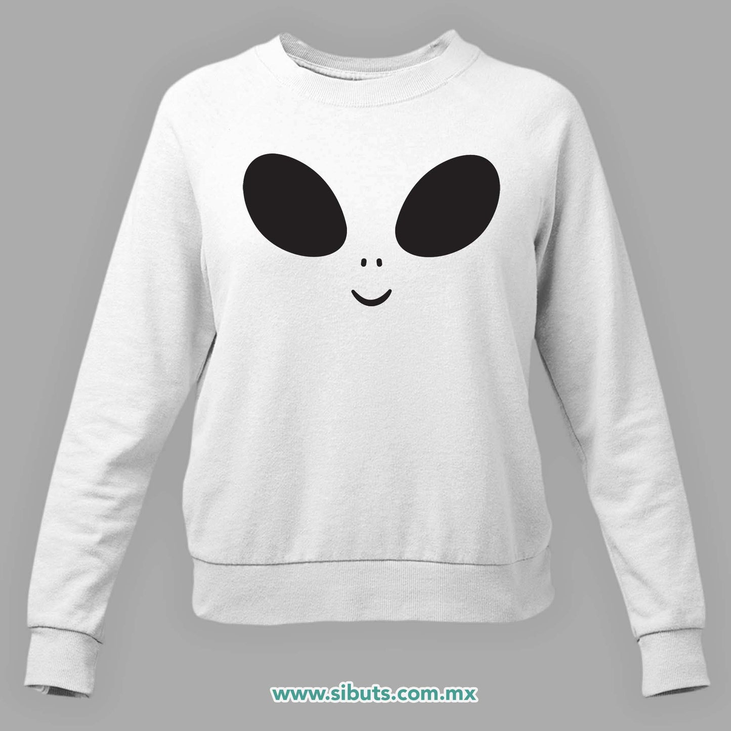Sudadera Mujer Cuello Redondo Happy Alien