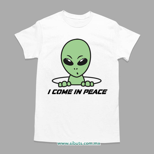 Playera Hombre Alien I Come In Peace