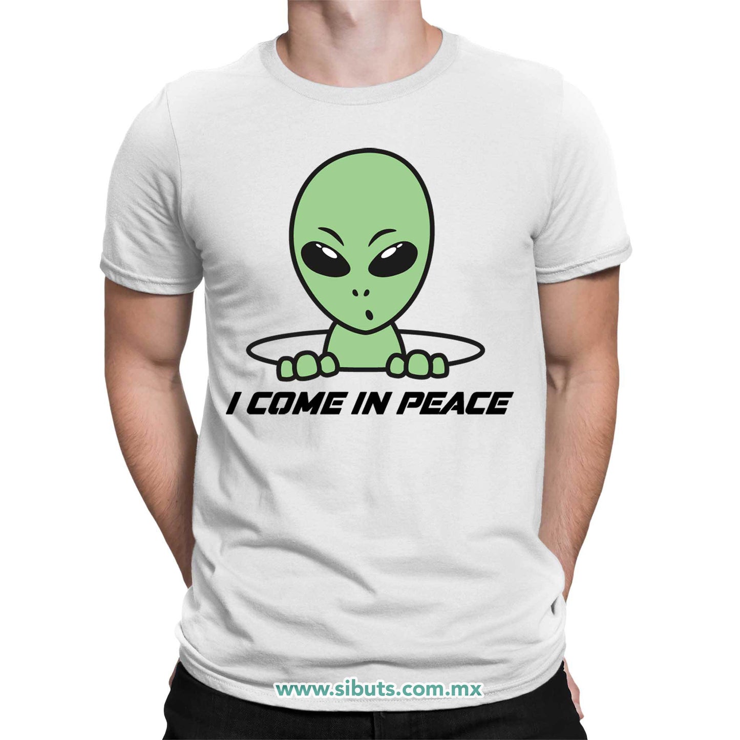 Playera Hombre Alien I Come In Peace