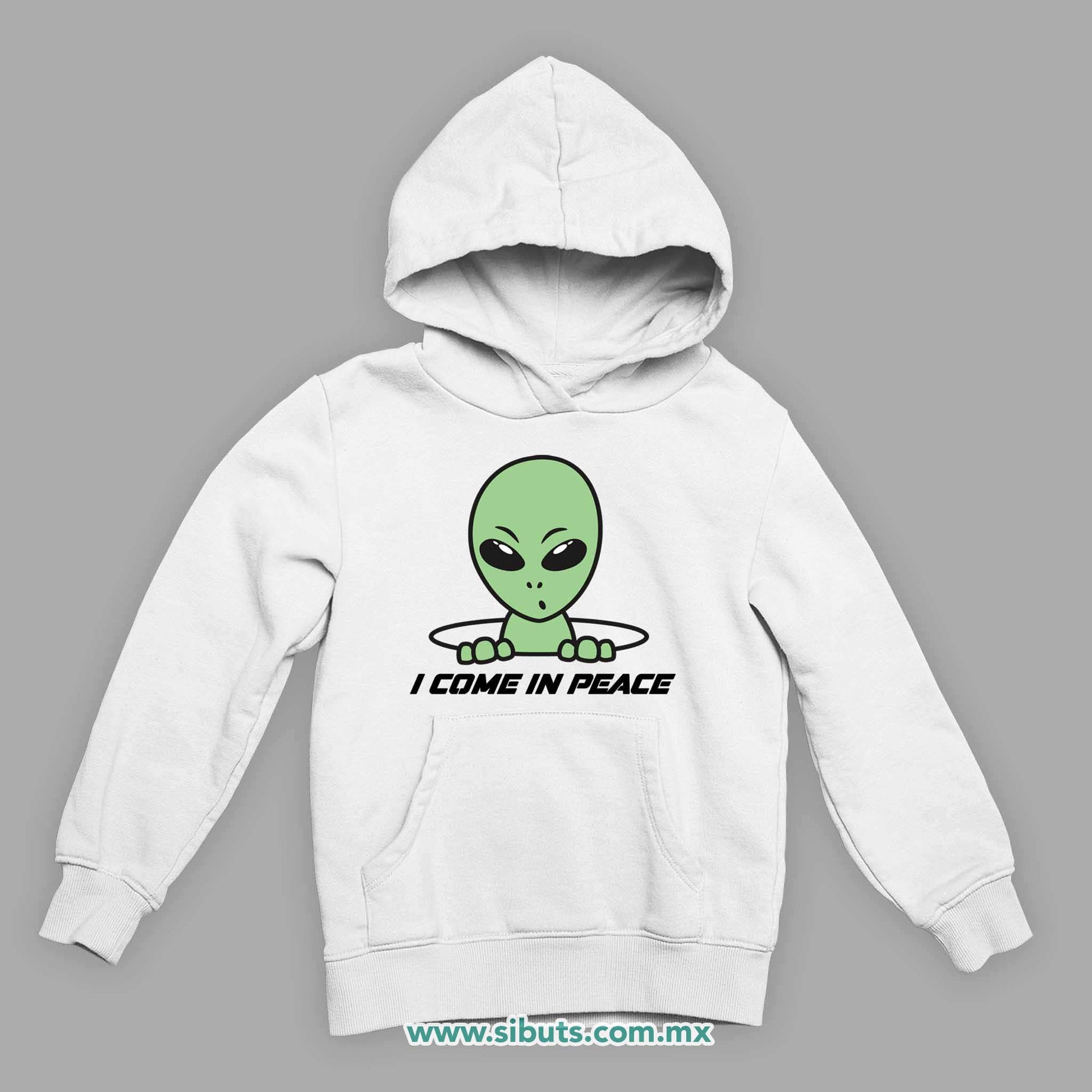Sudadera Niño Gorro Alien I Come In Peace