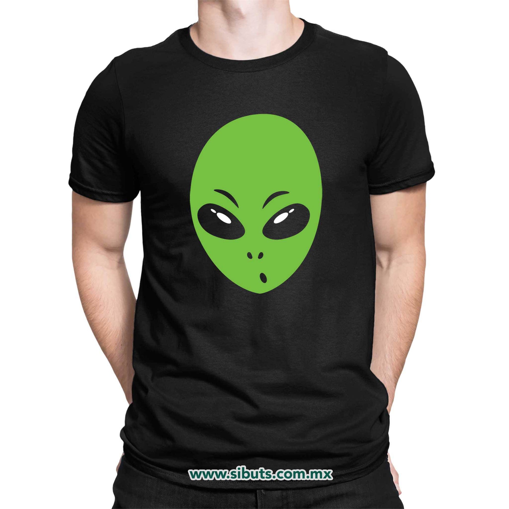 Playera Hombre Cabeza de Alien