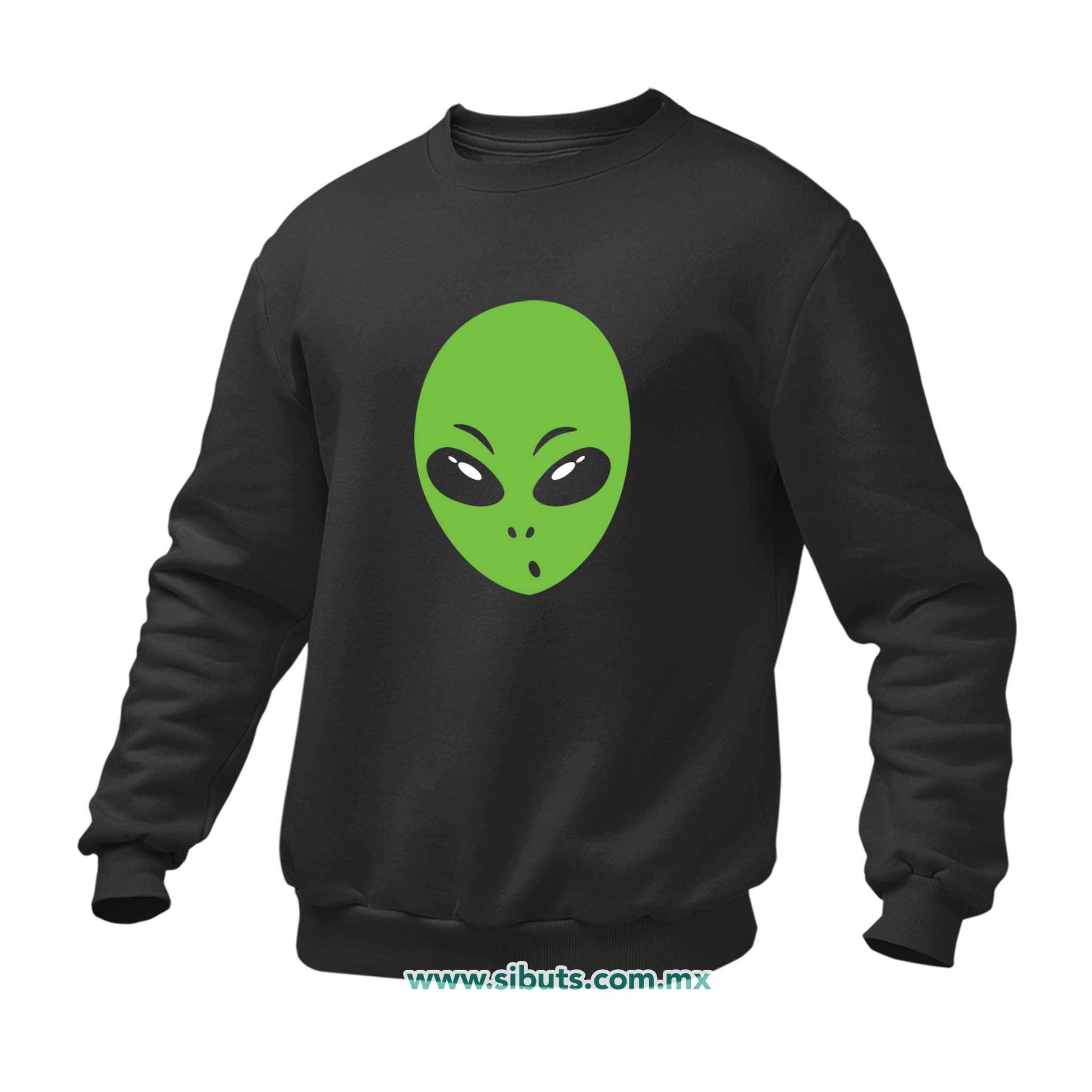 Sudadera Hombre Cuello Redondo Cabeza de Alien
