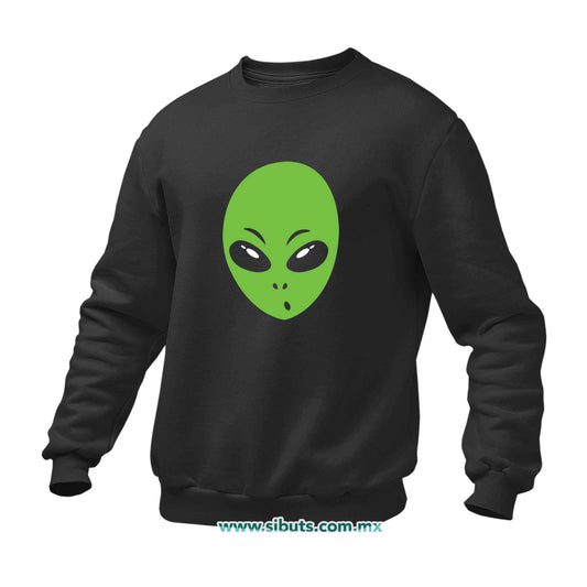 Sudadera Hombre Cuello Redondo Cabeza de Alien