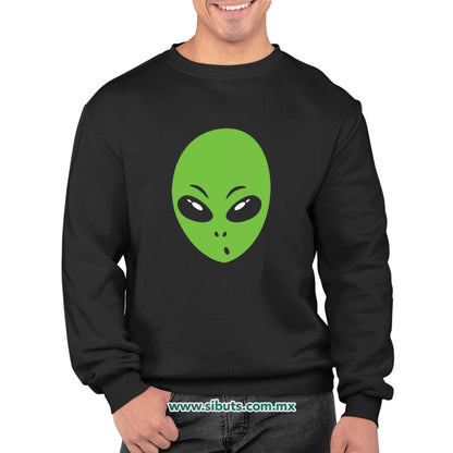 Sudadera Hombre Cuello Redondo Cabeza de Alien