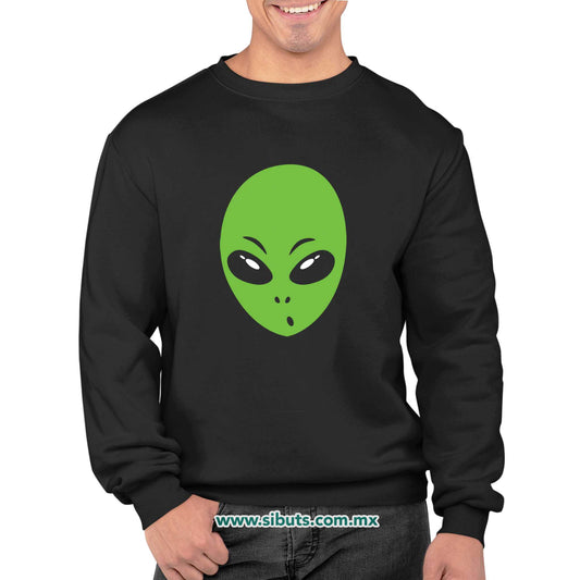 Sudadera Hombre Cuello Redondo Cabeza de Alien
