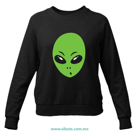 Sudadera Mujer Cuello Redondo Cabeza de Alien