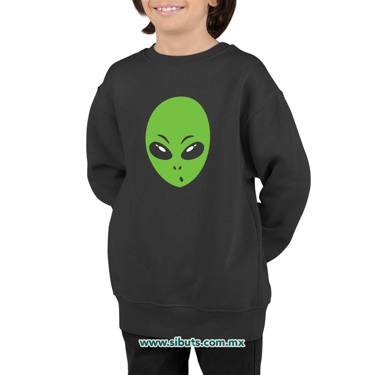 Sudadera Niño Cuello Redondo Cabeza de Alien