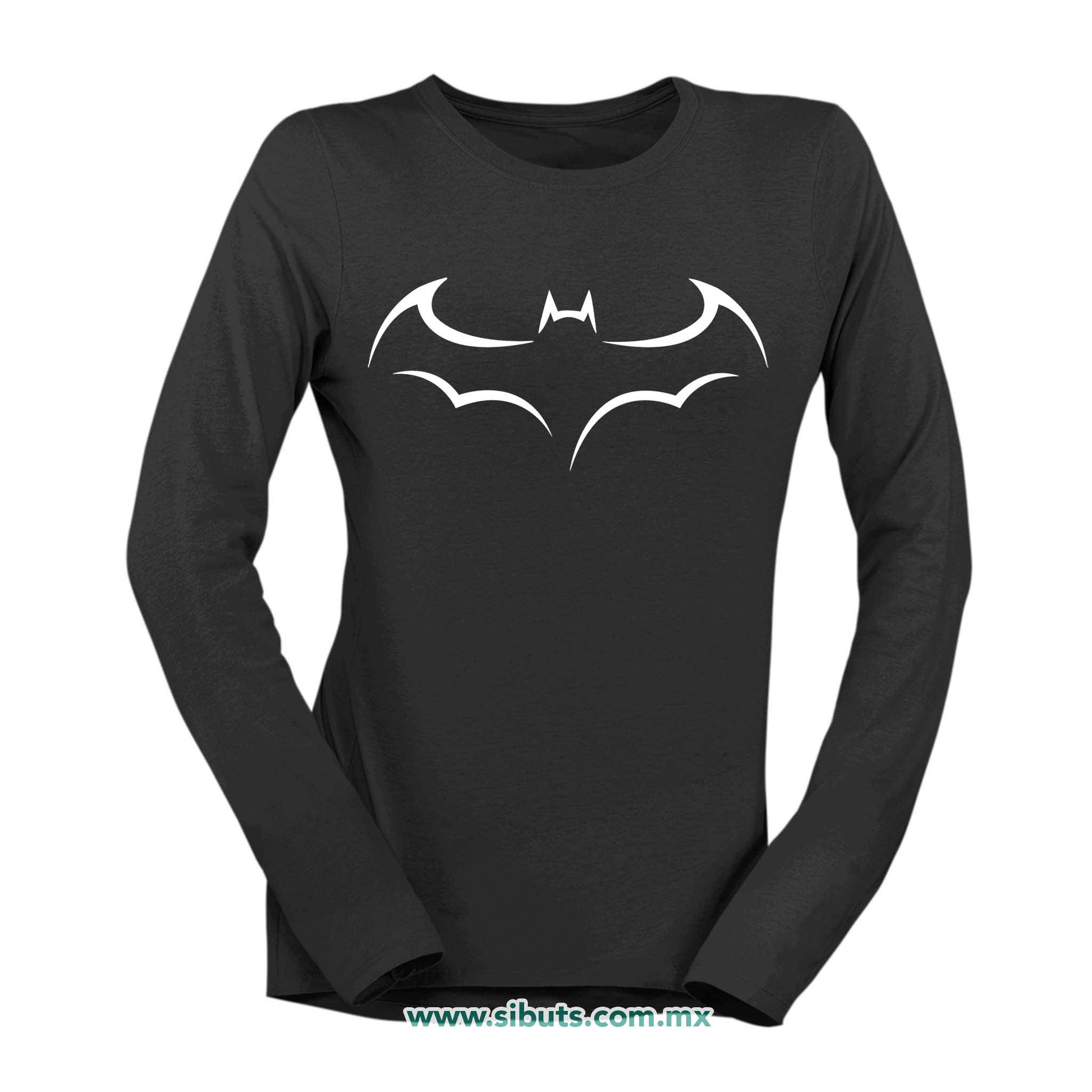 Playera Mujer Manga Larga Batman Murcielago