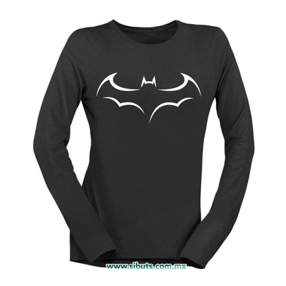 Playera Mujer Manga Larga Batman Murcielago