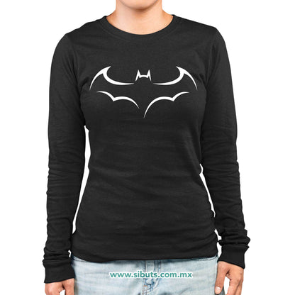 Playera Mujer Manga Larga Batman Murcielago