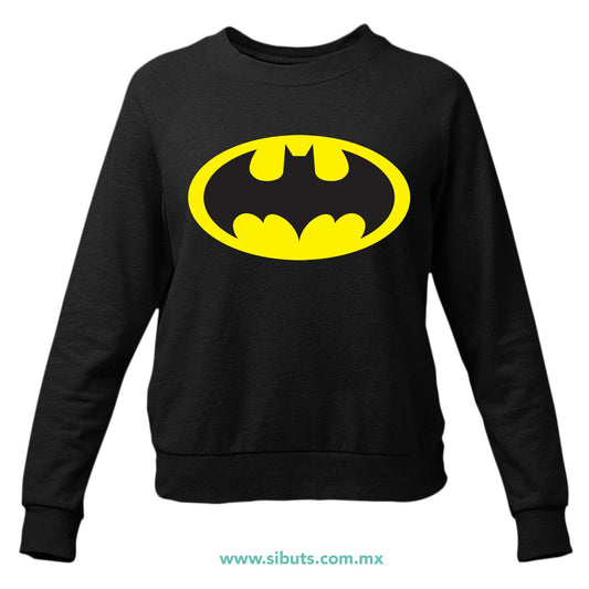 Sudadera Mujer Cuello Redondo Batman Amarillo