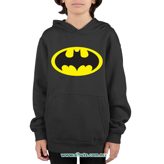 Sudadera Niño Gorro Batman Amarillo
