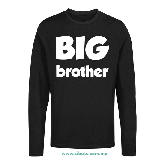 Playera Hombre Manga Larga Big Brother Hermano Mayor