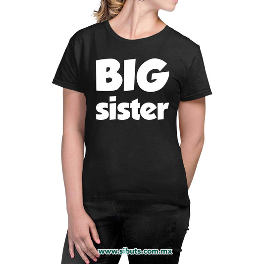 Playera Mujer Big Sister Hermana Mayor