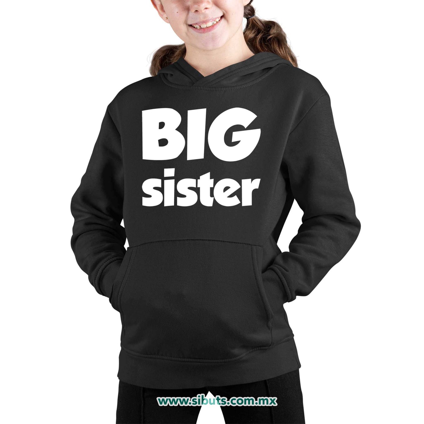 Sudadera Niña Gorro Big Sister Hermana Mayor