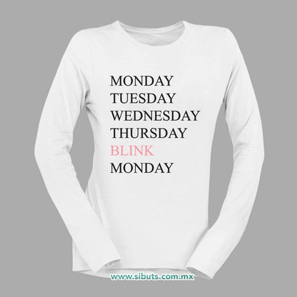 Playera Mujer Manga Larga Week Friday Blink