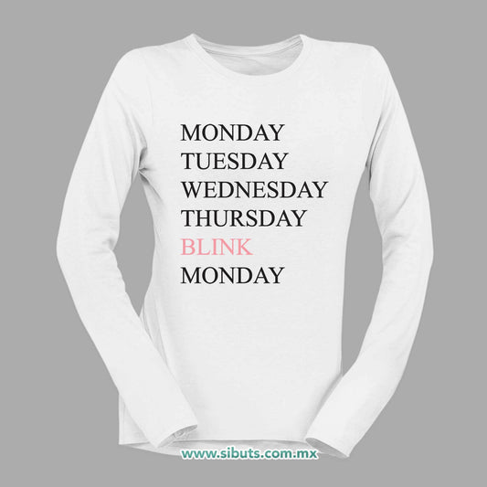 Playera Mujer Manga Larga Week Friday Blink