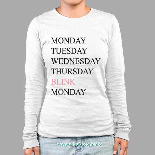 Playera Mujer Manga Larga Week Friday Blink