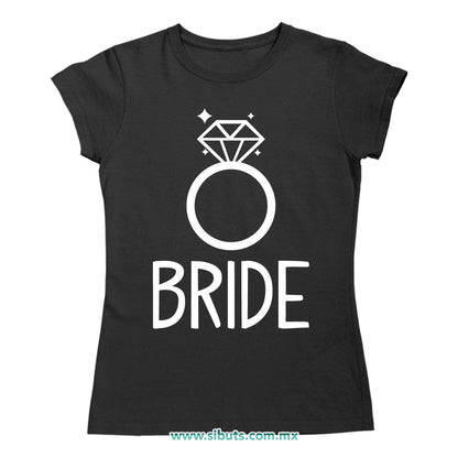 Playera Mujer Despedida De Soltera Bride Anilo Boda Novia