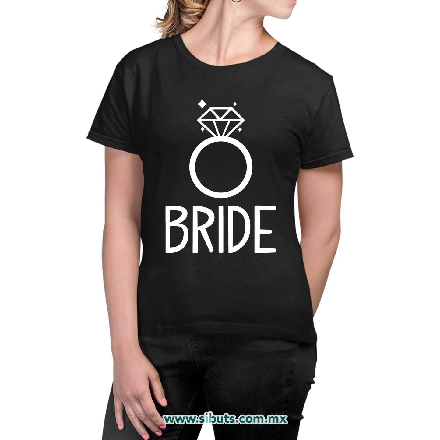 Playera Mujer Despedida De Soltera Bride Anilo Boda Novia