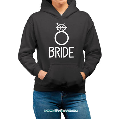 Sudadera Mujer Gorro Despedida De Soltera Bride Anilo Boda Novia