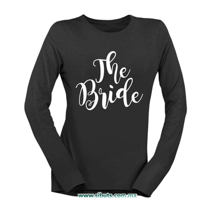 Playera Mujer Manga Larga Despedida De Soltera The Bride Boda Novia