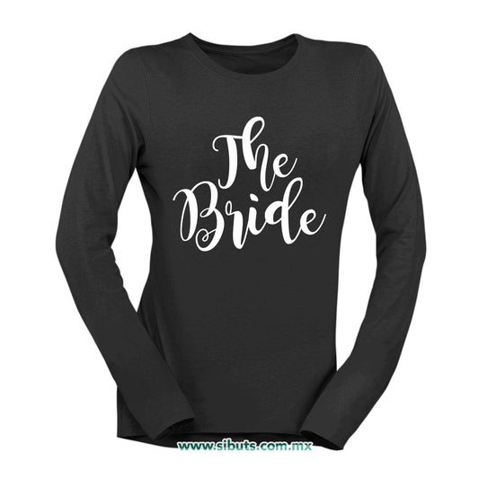 Playera Mujer Manga Larga Despedida De Soltera The Bride Boda Novia