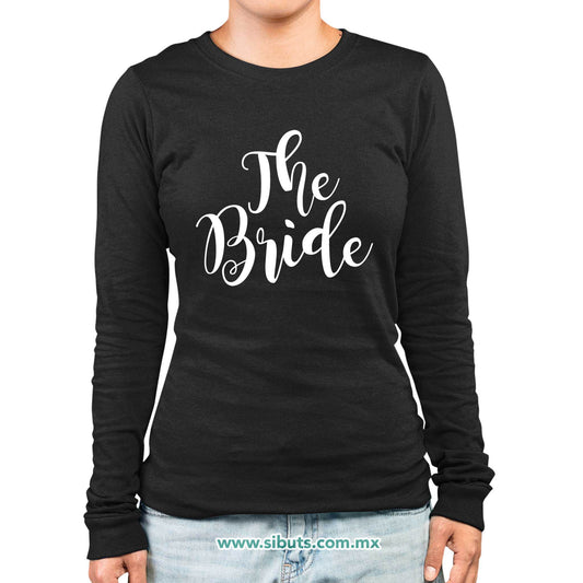 Playera Mujer Manga Larga Despedida De Soltera The Bride Boda Novia