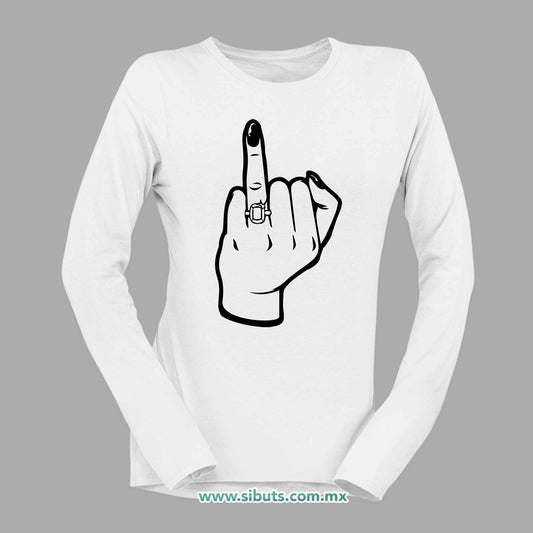 Playera Mujer Manga Larga Bride Squad Novia Anillo Boda Despedida de Soltera