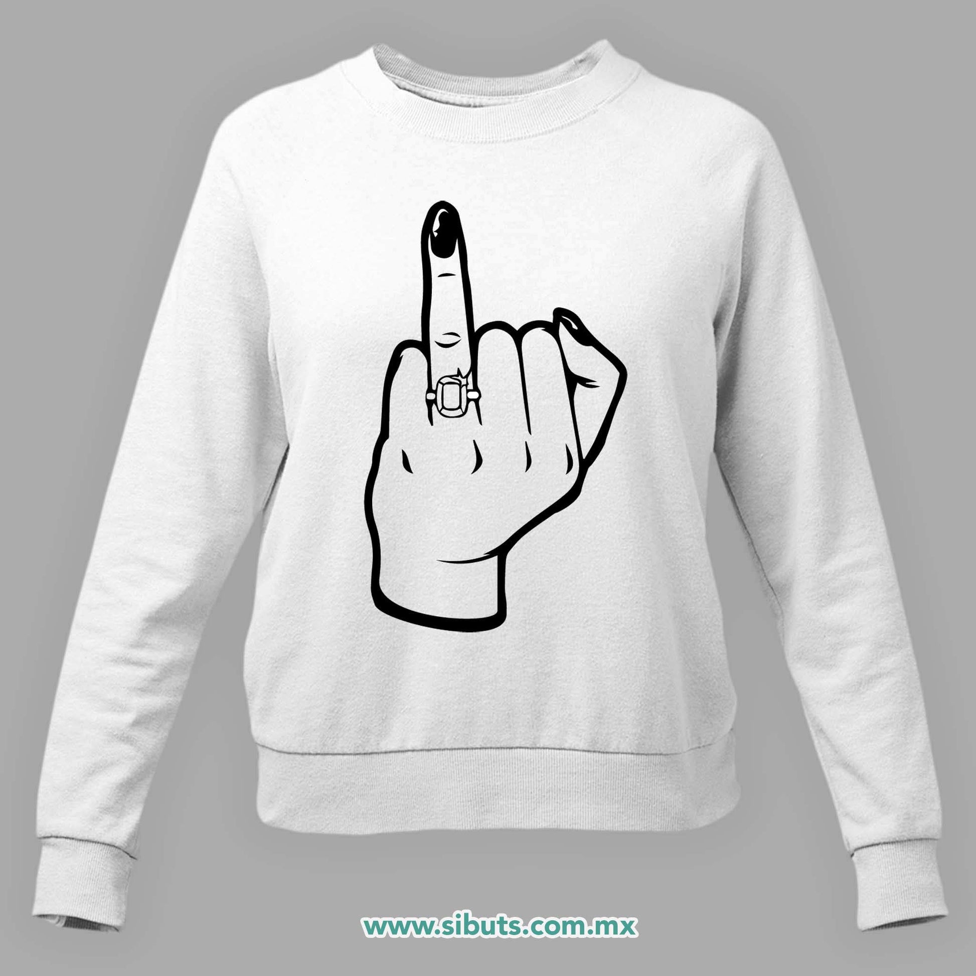 Sudadera Mujer Cuello Redondo Bride Squad Novia Anillo Boda Despedida de Soltera