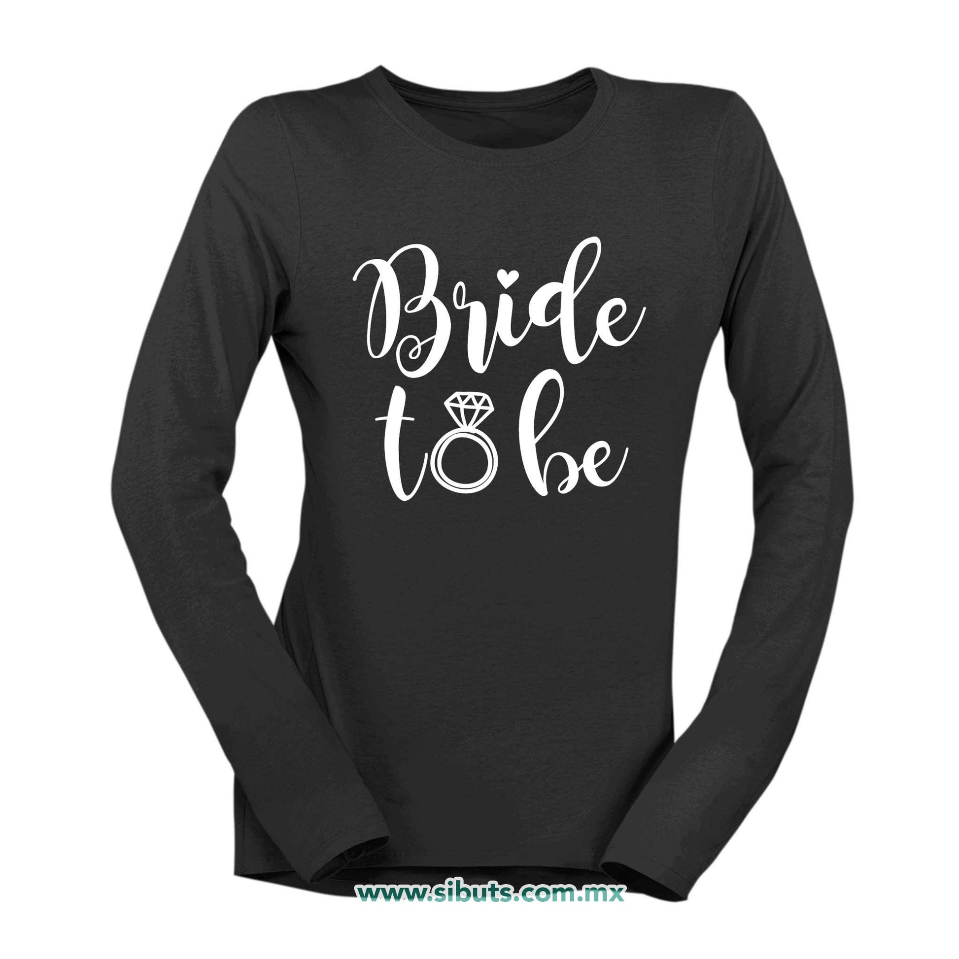 Playera Mujer Manga Larga Despedida De Soltera Bride To Be Novia Boda