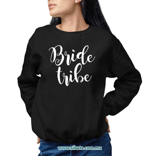 Sudadera Mujer Cuello Redondo Despedida De Soltera Bride Tribe Boda Novia
